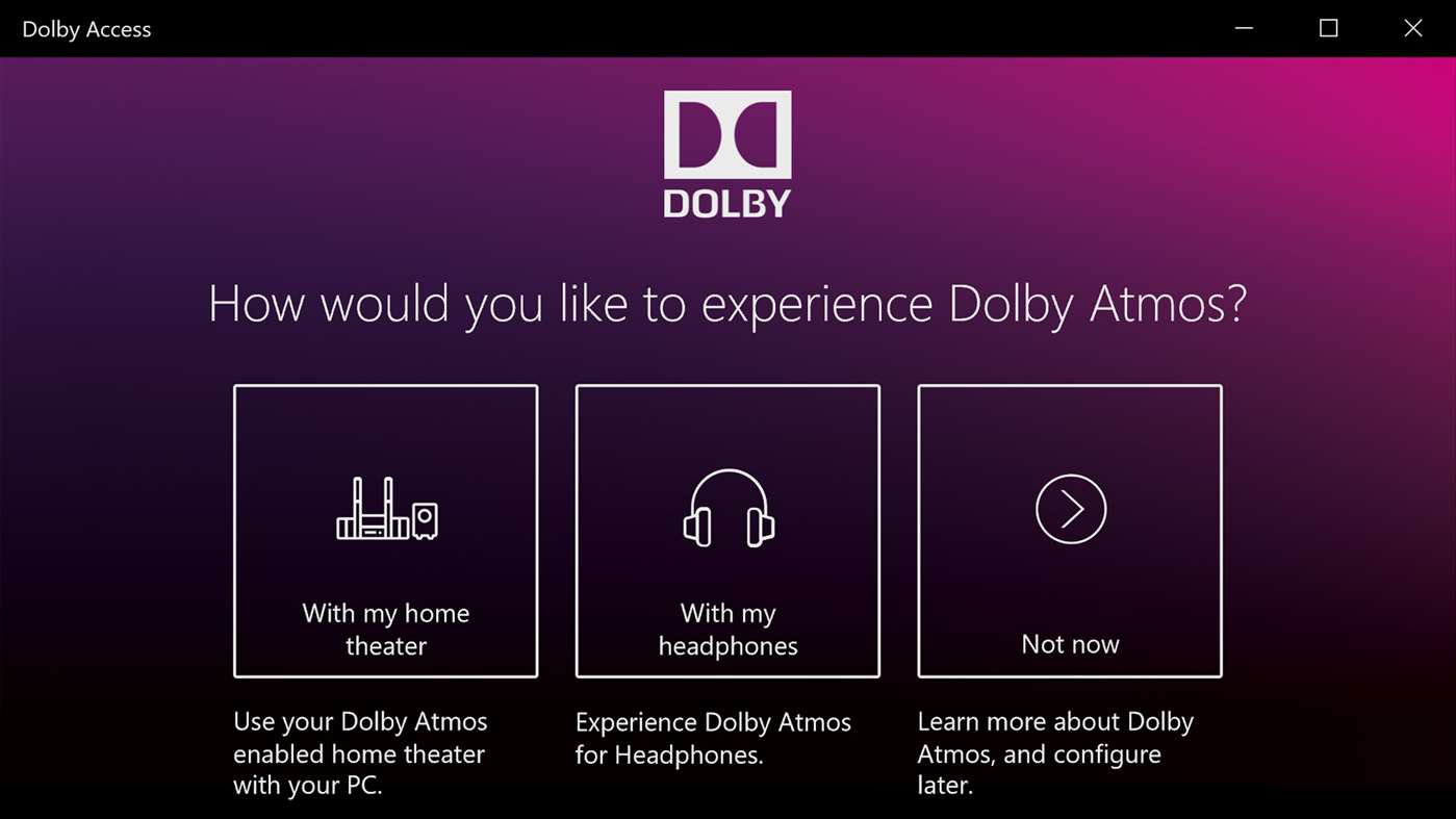 Dolby audio driver for windows 10 download